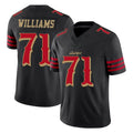 SF.49ers #71 Trent Williams Player Black Limited Rivalries Collection Home Game BALCE Stitched Jerseys