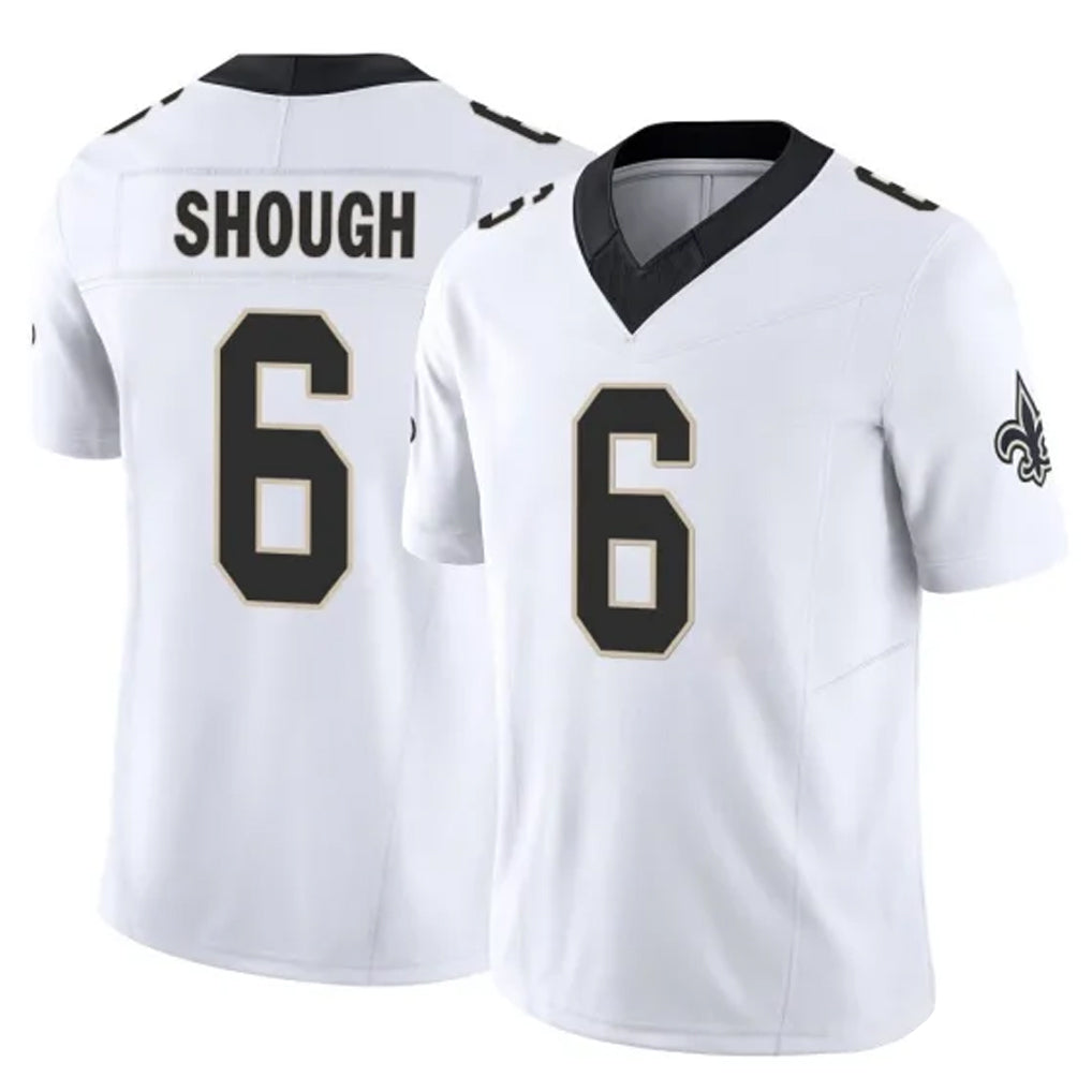 NO.Saints #6 Tyler Shough Player White Limited Vapor F.U.S.E. Home Game BALCE Stitched Jerseys