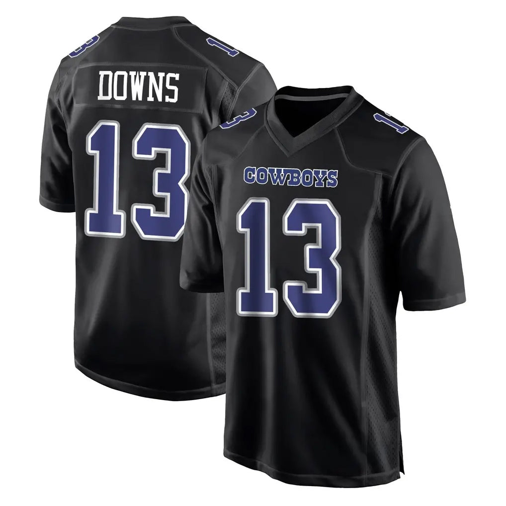 D.Cowboys #13 Caleb Downs Player Carbon Black Fashion Home Game BALCE Stitched Jerseys