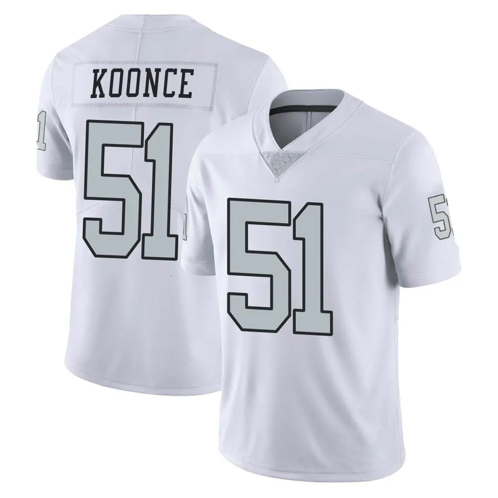 LV.Raiders #51 Malcolm Koonce Player White Limited Color Rush Home Game BALCE Stitched Jerseys