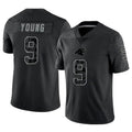 C.Panthers #9 Bryce Young Player Black REFLECTIVE Limited Game BALCE Stitched Jerseys