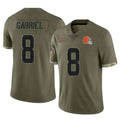 C.Browns #8 Dillon Gabriel Player Olive Salute to Service Limited Game BALCE Stitched Jerseys