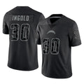 LA.Chargers #30 Alec Ingold Player Black Limited Reflective Home Game BALCE Stitched Jerseys