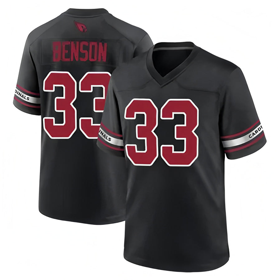 A.Cardinals #33 Trey Benson Player Black Home Game BALCE Stitched Jerseys