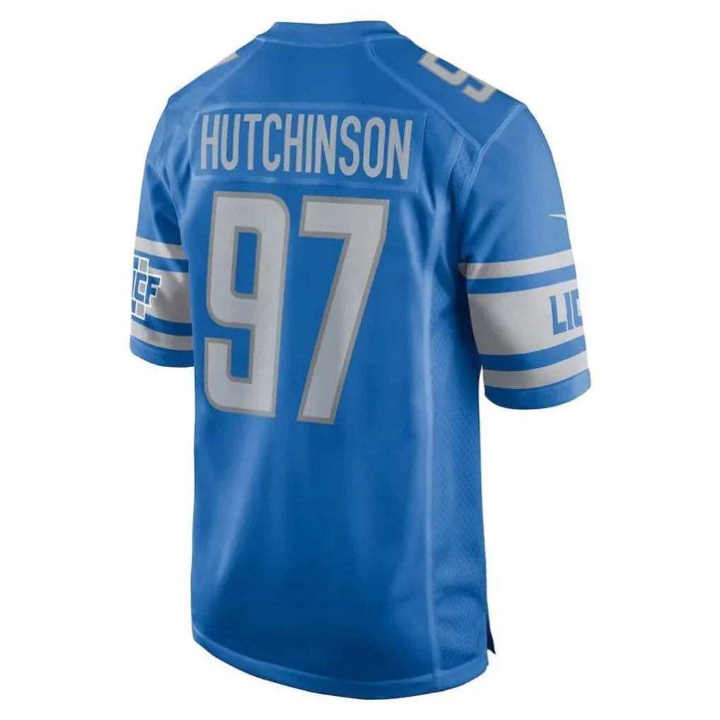D.Lions #97 Aidan Hutchinson Player Blue Home Game BALCE Stitched Jerseys