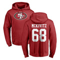 SF.49ers #68 Colton McKivitz Player Red LOGO Pullover Hoodies Home Game BALCE Stitched Jerseys