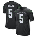 NY.Jets #5 Garrett Wilson Player Stealth Black Home Game BALCE Stitched Jerseys