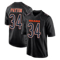 C.Bears #34 Walter Payton Player Carbon Black Fashion Game BALCE Stitched Jerseys