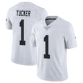 LV.Raiders #1 Tre Tucker Player White Limited Vapor Untouchable Home Game BALCE Stitched Jerseys