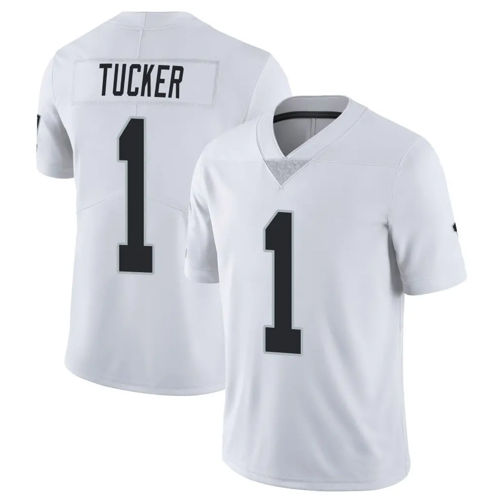 LV.Raiders #1 Tre Tucker Player White Limited Vapor Untouchable Home Game BALCE Stitched Jerseys