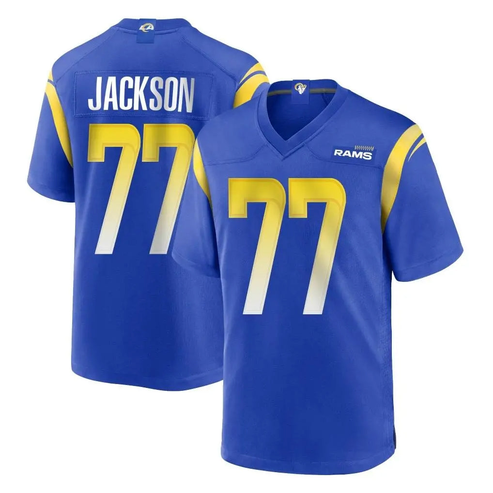 LA.Rams #77 Alaric Jackson Player Royal Home Game BALCE Stitched Jerseys