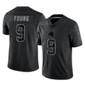 C.Panthers #9 Bryce Young Player Black Limited Reflective Game BALCE Stitched Jerseys