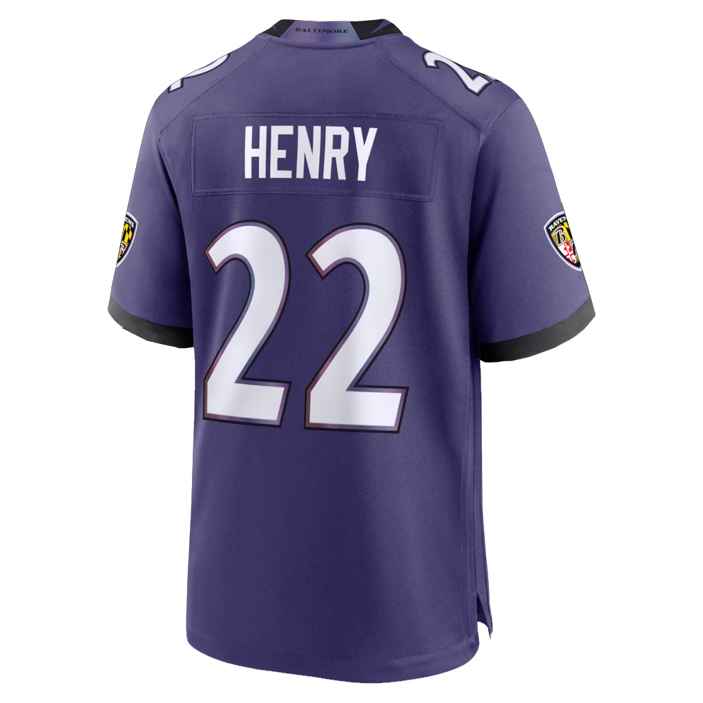 B.Ravens #22 Derrick Henry Player Purple Home Game BALCE Stitched Jerseys