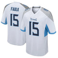T.Titans #15 Keldric Faulk Player White Home Game BALCE Stitched Jerseys