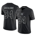 TB.Buccaneers #34 Alex Anzalone Player Black Reflective Limited Home Game BALCE Stitched Jerseys