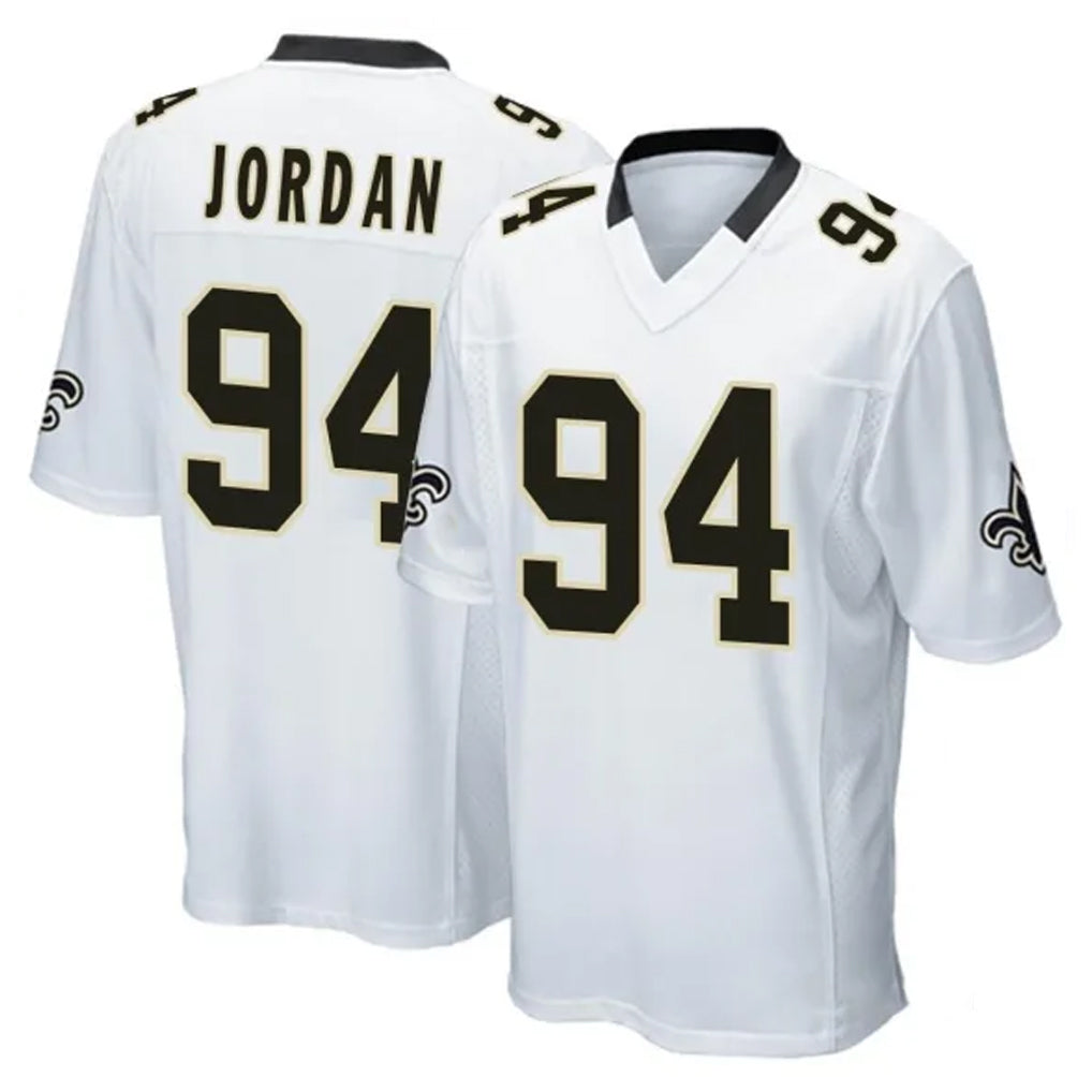 NO.Saints #94 Cameron Jordan Player White Home Game BALCE Stitched Jerseys