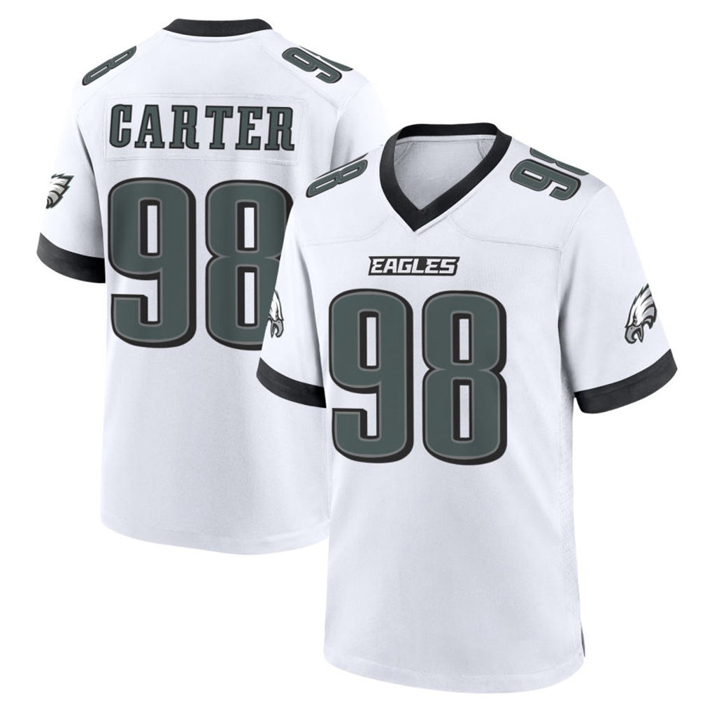 P.Eagles #98 Jalen Carter Player White Game Home BALCE Stitched Jerseys