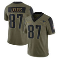 NE.Patriots #87 Romeo Doubs Player Olive Salute To Service Limited BALCE Stitched Jerseys