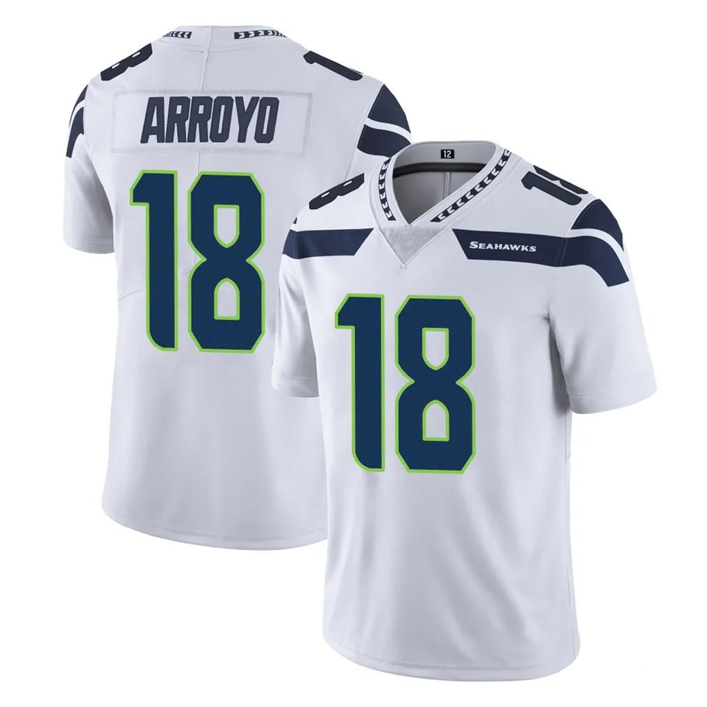 S.Seahawks #18 Elijah Arroyo Player White Limited Vapor Untouchable Home Game BALCE Stitched Jerseys