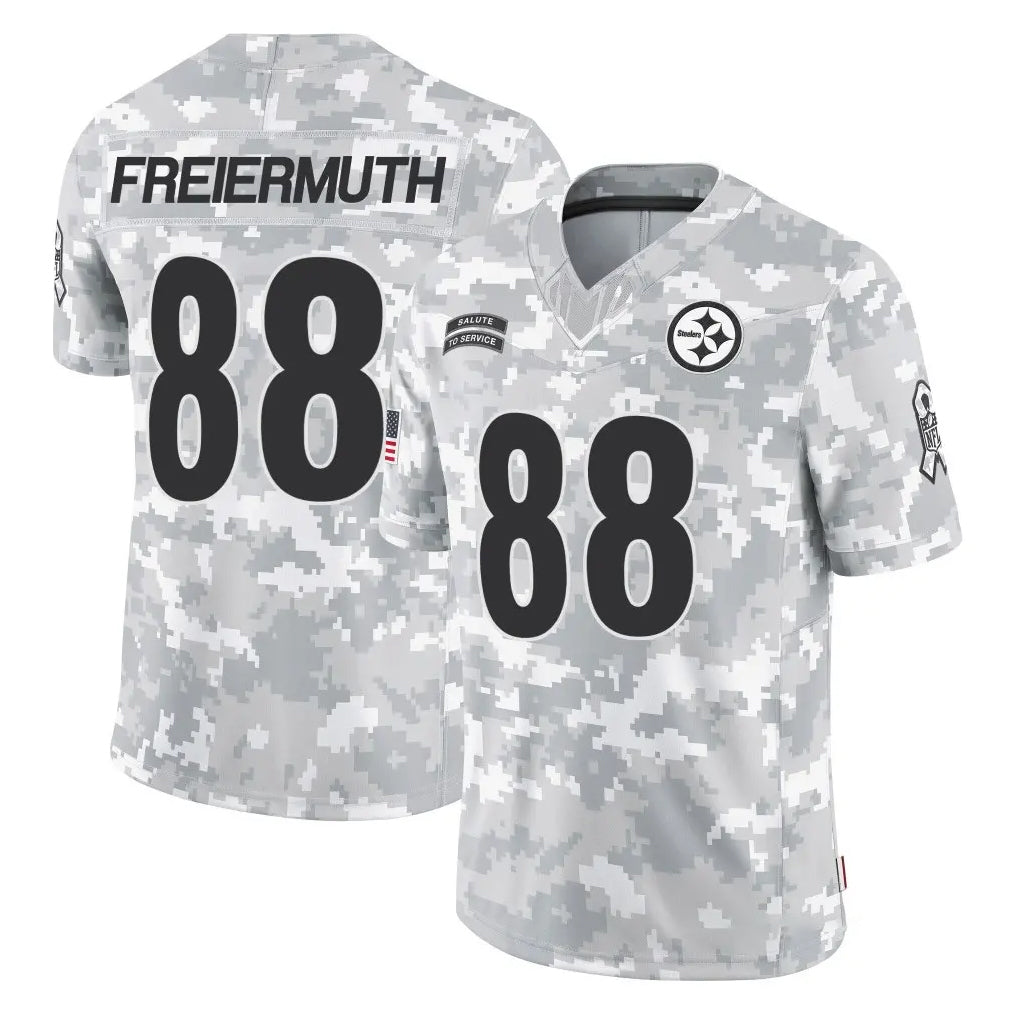 P.Steelers #88 Pat Freiermuth Player Arctic Camo Limited Salute To Service Home Game BALCE Stitched Jerseys