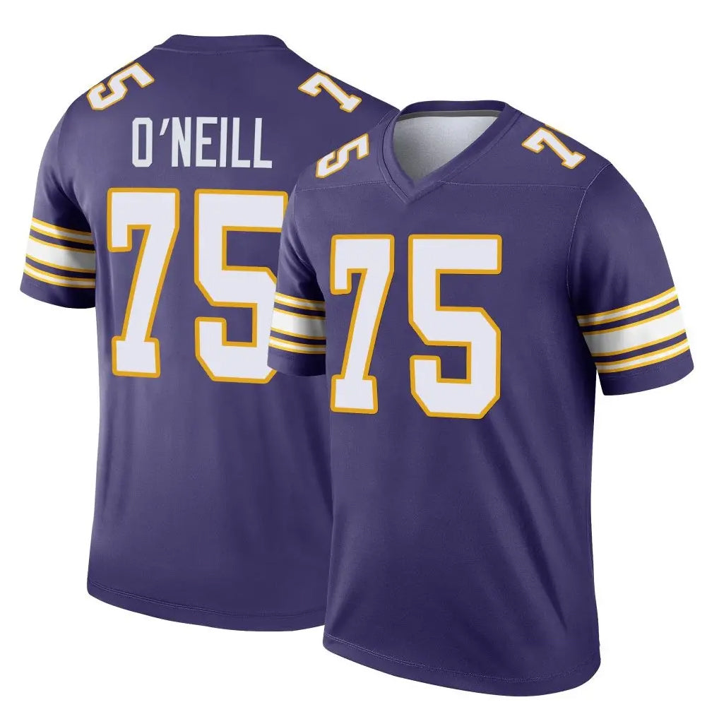 M.Vikings #75 Brian O'Neill Player Purple Limited Classic Home Game BALCE Stitched Jerseys