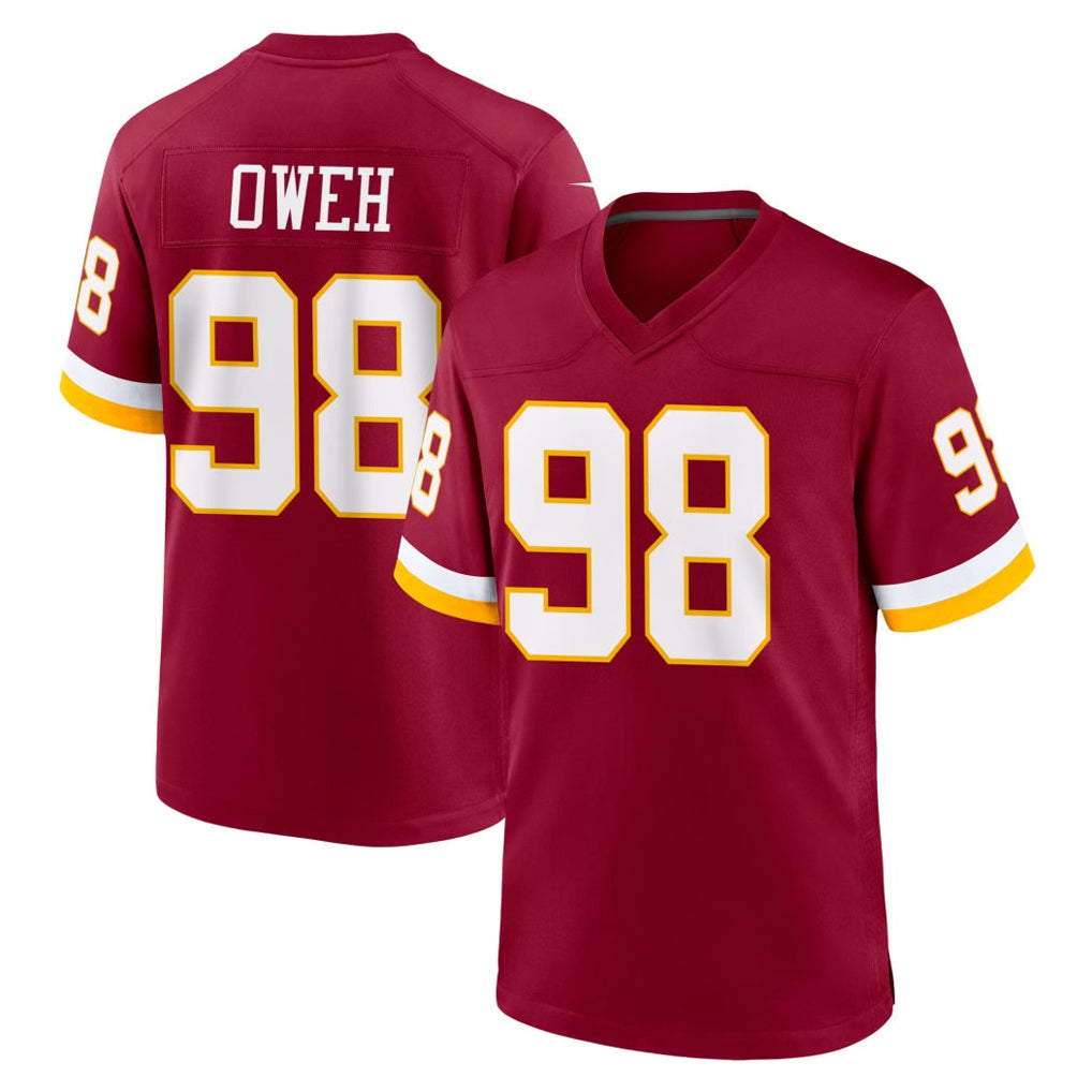W.Commanders #98 Odafe Oweh Player Burgundy Game Home BALCE Stitched Jerseys