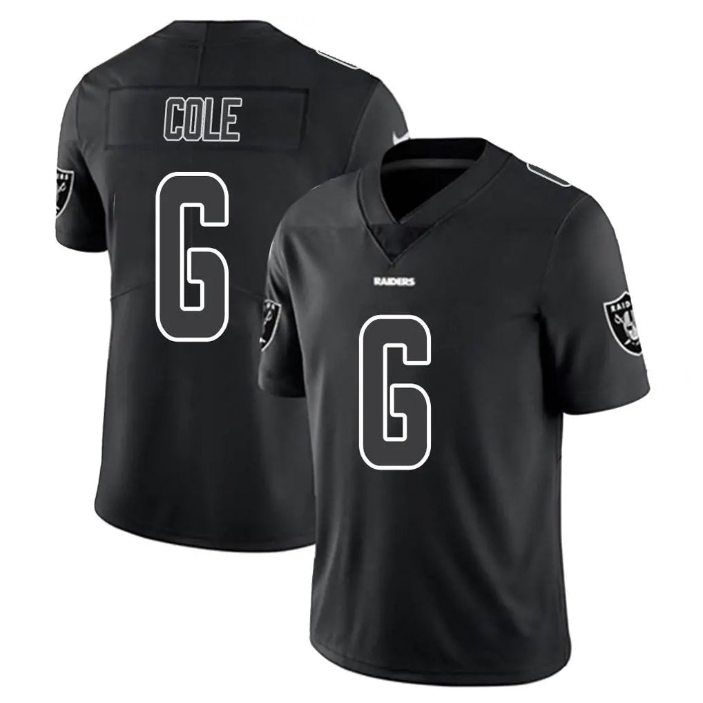 LV.Raiders #6 A.J. Cole Player Black Limited Black Impact Home Game BALCE Stitched Jerseys