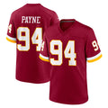 W.Commanders #94 Daron Payne Player Burgundy Game Home BALCE Stitched Jerseys