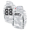 S.Seahawks #88 AJ Barner Player Arctic Camo Limited Salute to Service Pullover Hoodies Game BALCE Stitched Jerseys