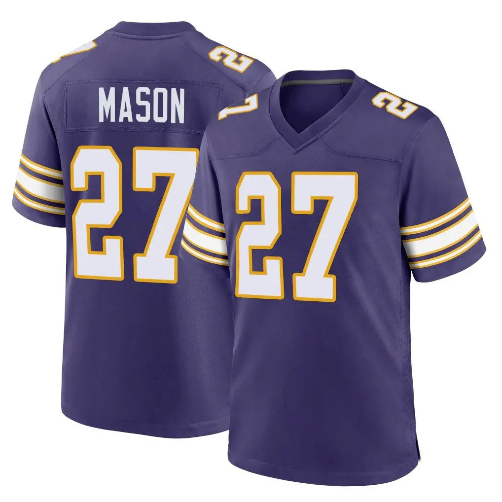 M.Vikings #27 Jordan Mason Player Purple Classic Home Game BALCE Stitched Jerseys
