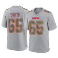 KC.Chiefs #65 Trey Smith Player Gray Atmosphere Fashion Game BALCE Stitched Jerseys
