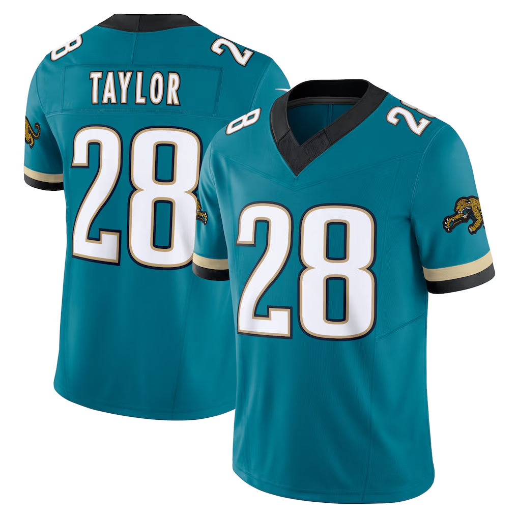 J.Jaguars #28 Fred Taylor Player Teal Prowler Throwback Vapor F.U.S.E. Limited Home Game BALCE Stitched Jerseys