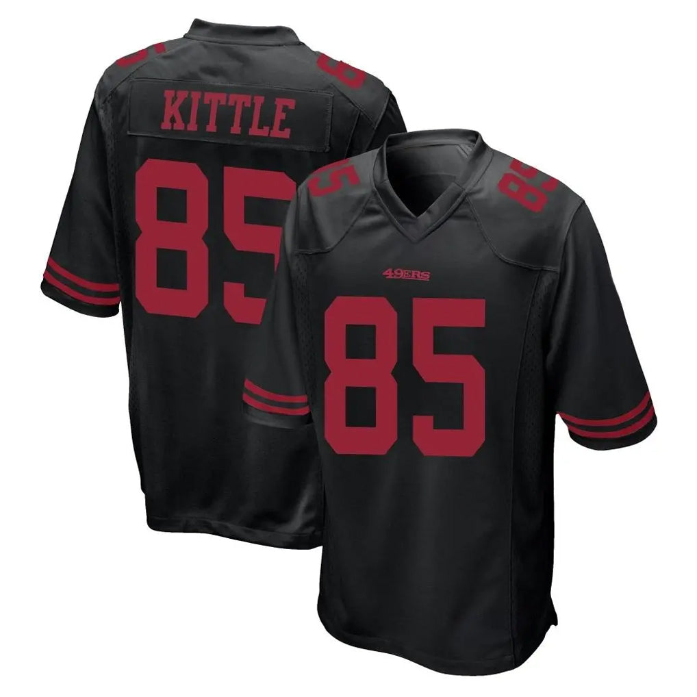 SF.49ers #85 George Kittle Player Black Alternate Home Game BALCE Stitched Jerseys