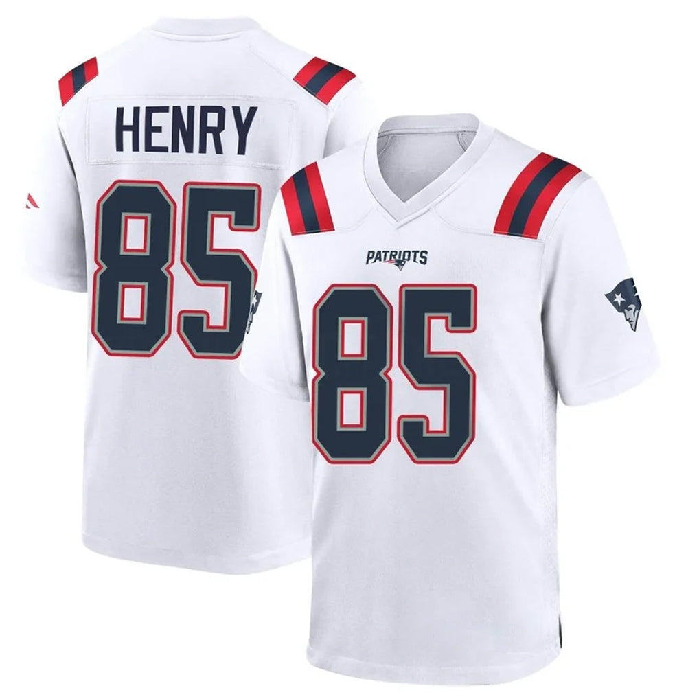 NE.Patriots #85 Hunter Henry Player White Home Game BALCE Stitched Jerseys
