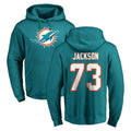 M.Dolphins #73 Austin Jackson Player Aqua LOGO Pullover Hoodies Limited BALCE Stitched Jerseys