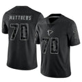 A.Falcons #70 Jake Matthews Player Black RFLCTV Limited BALCE Stitched Jerseys
