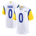 LA.Rams #0 Byron Young Player White Home Game BALCE Stitched Jerseys