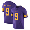 M.Vikings #9 J.J. McCarthy Player Purple Limited Color Rush Home Game BALCE Stitched Jerseys