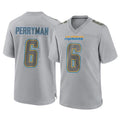 LA.Chargers #6 Denzel Perryman Player Gray Atmosphere Fashion Home Game BALCE Stitched Jerseys