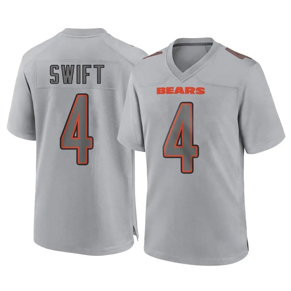 C.Bears #4 D'Andre Swift Player Gray Atmosphere Fashion Game BALCE Stitched Jerseys