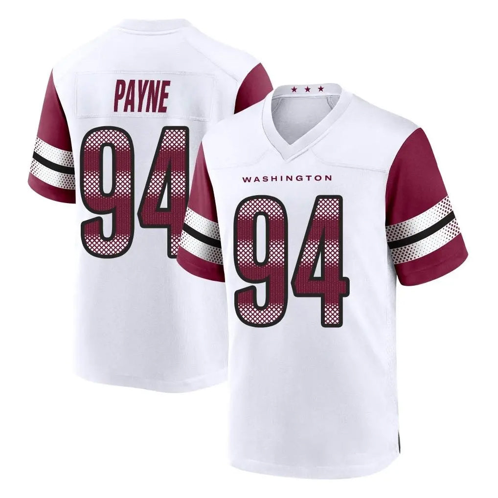 W.Commanders #94 Daron Payne Player White Game Home BALCE Stitched Jerseys