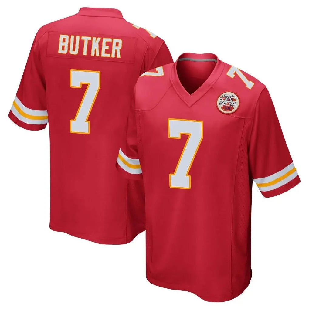 KC.Chiefs #7 Harrison Butker Player Red Home Game BALCE Stitched Jerseys