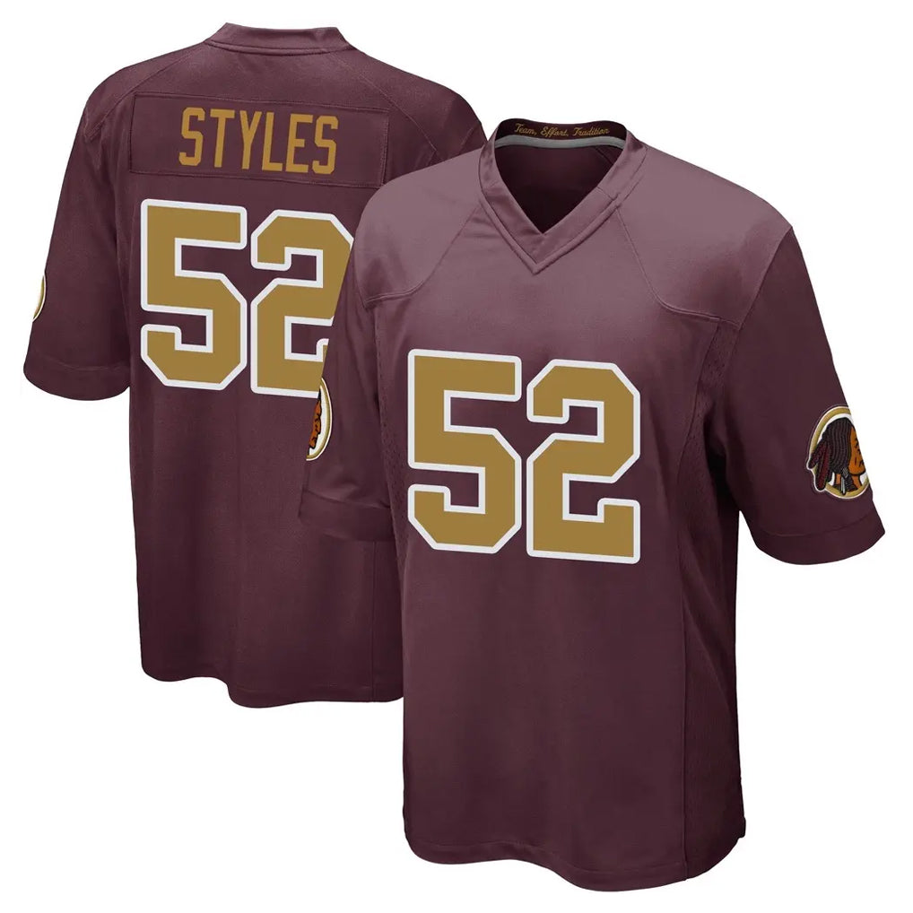 W.Commanders #52 Sonny Styles Player Burgundy Alternate Home Game BALCE Stitched Jerseys