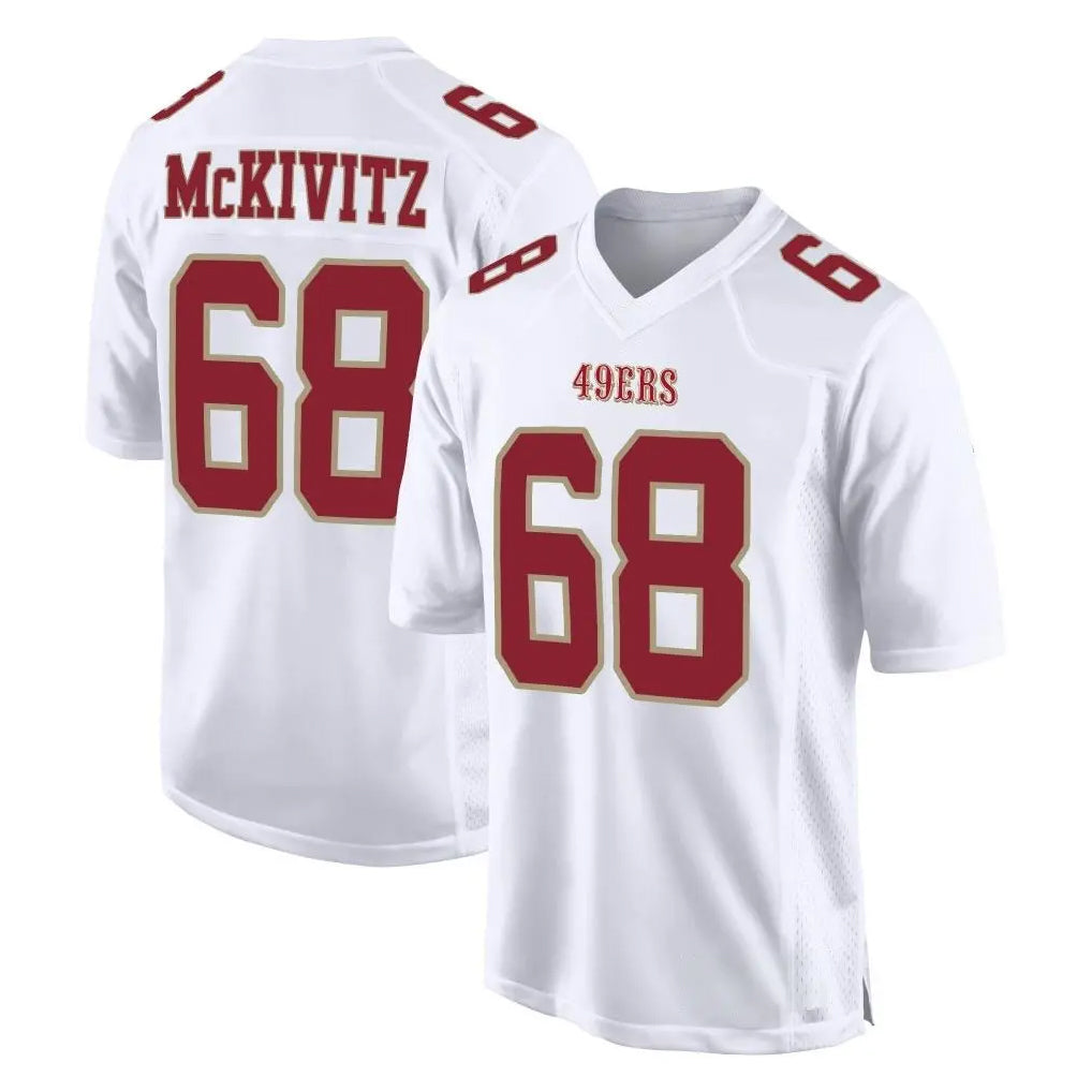 SF.49ers #68 Colton McKivitz Player White Fashion Home Game BALCE Stitched Jerseys