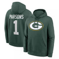 GB.Packers #1 Micah Parsons Player Black Pullover Hoodies Limited BALCE Stitched Jerseys