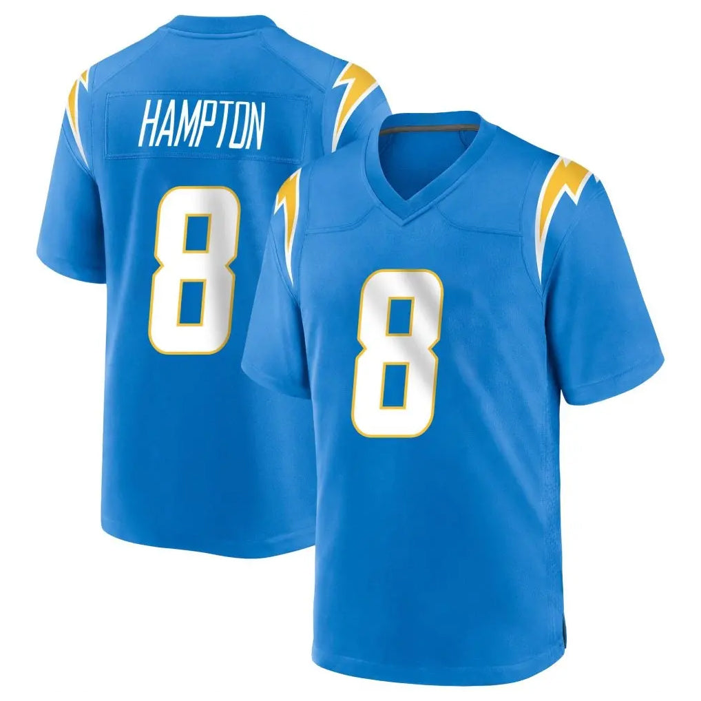 LA.Chargers #8 Omarion Hampton Player Blue Home Game BALCE Stitched Jerseys