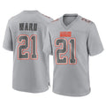 C.Browns #21 Denzel Ward Player Gray Atmosphere Fashion Game BALCE Stitched Jerseys
