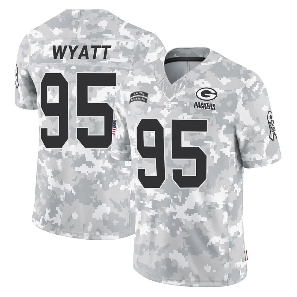 GB.Packers #95 Devonte Wyatt Player Arctic Camo Salute To Service Limited BALCE Stitched Jerseys