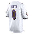 B.Ravens #0 Roquan Smith Player White Alternate Home Game BALCE Stitched Jerseys