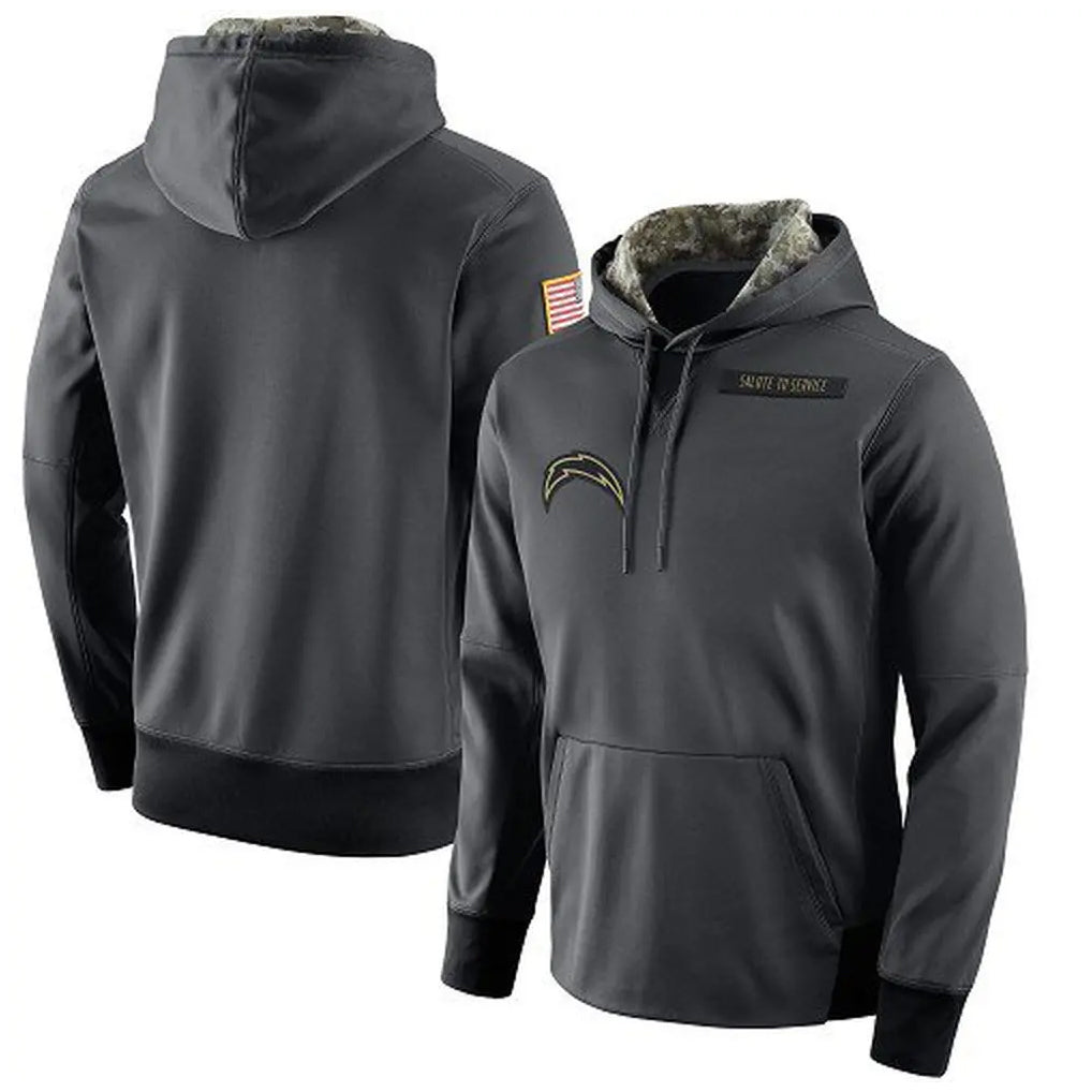 LA.Chargers ## Chargers Blank Player Gray Pullover Hoodie Home Game BALCE Stitched Jerseys
